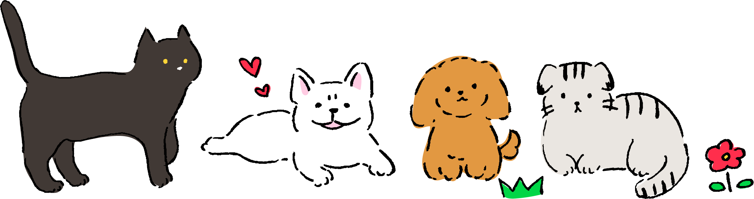 動物たちのイラスト